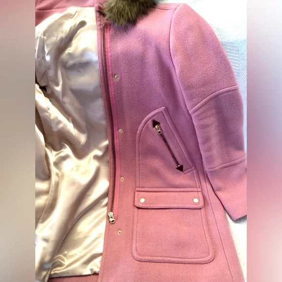 J. Crew Pink Chateau Parka Size 2 - Picture 2 of 4